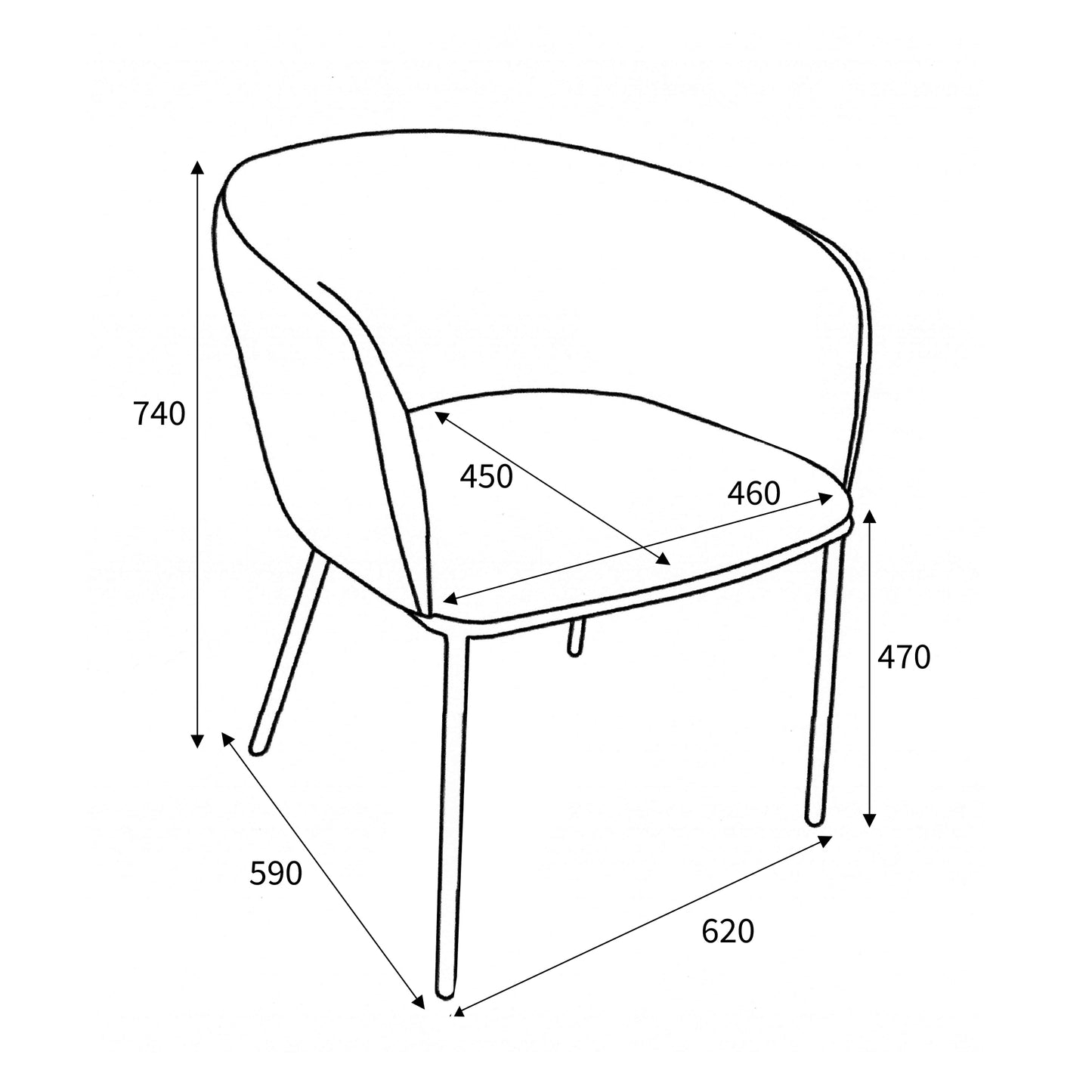 Lola Boucle White Dining Chair (Set of Two)