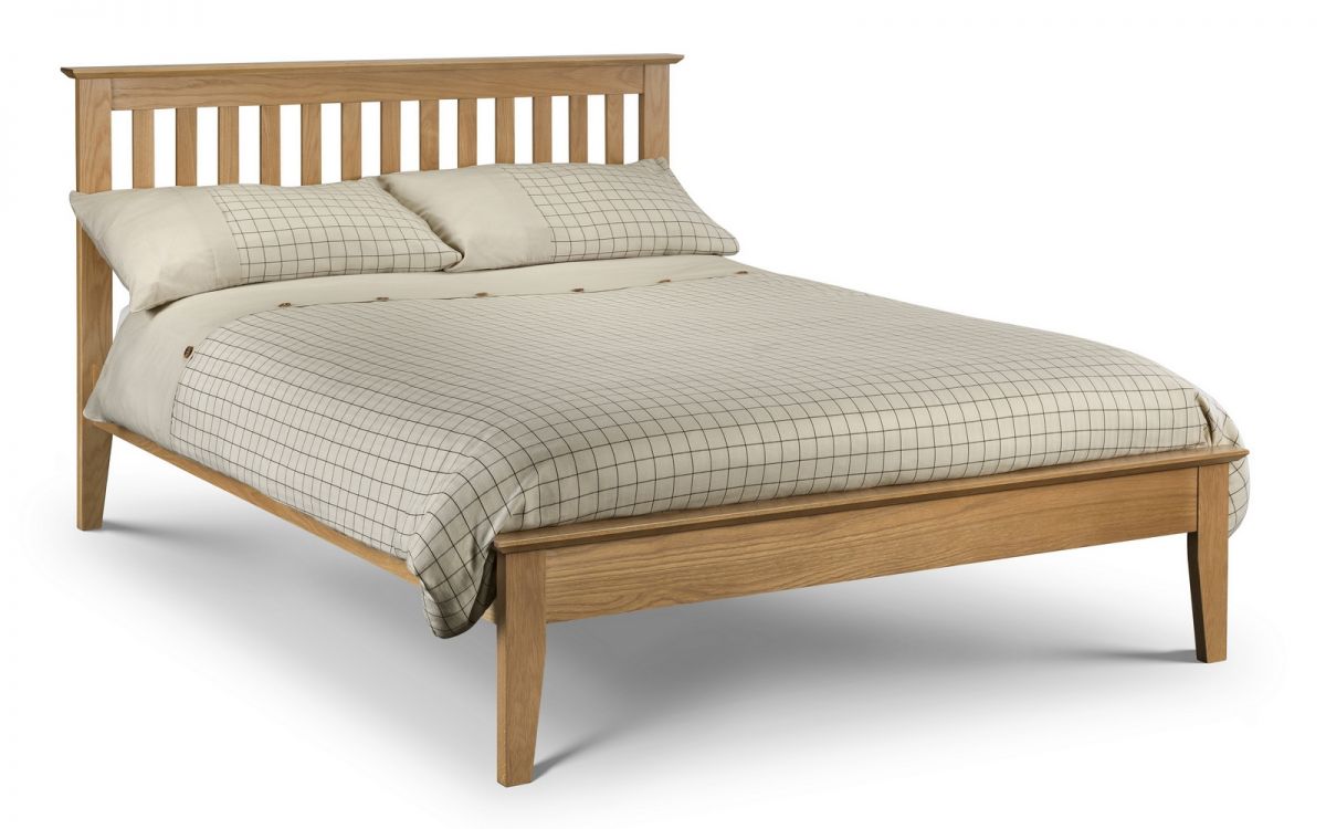 Salerno Shaker Bed 135cm Double - Oak Julian Bowen