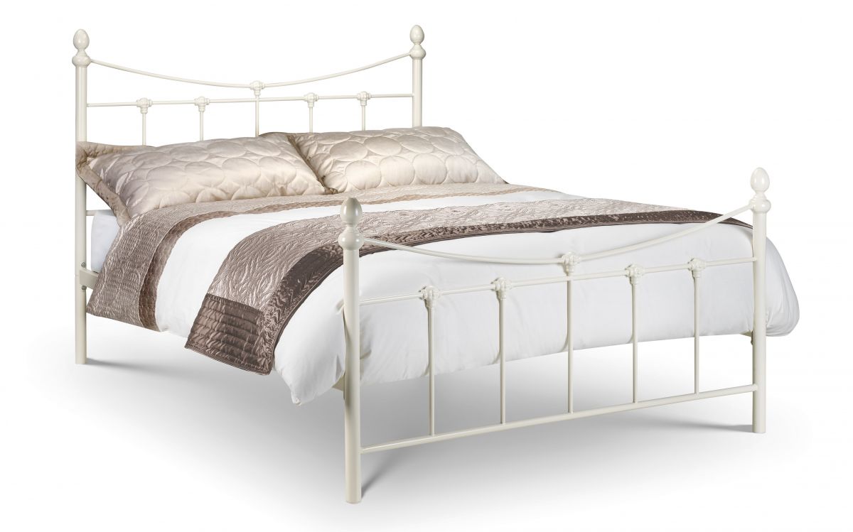 Rebecca Bed 135cm Double - Stone White Julian Bowen