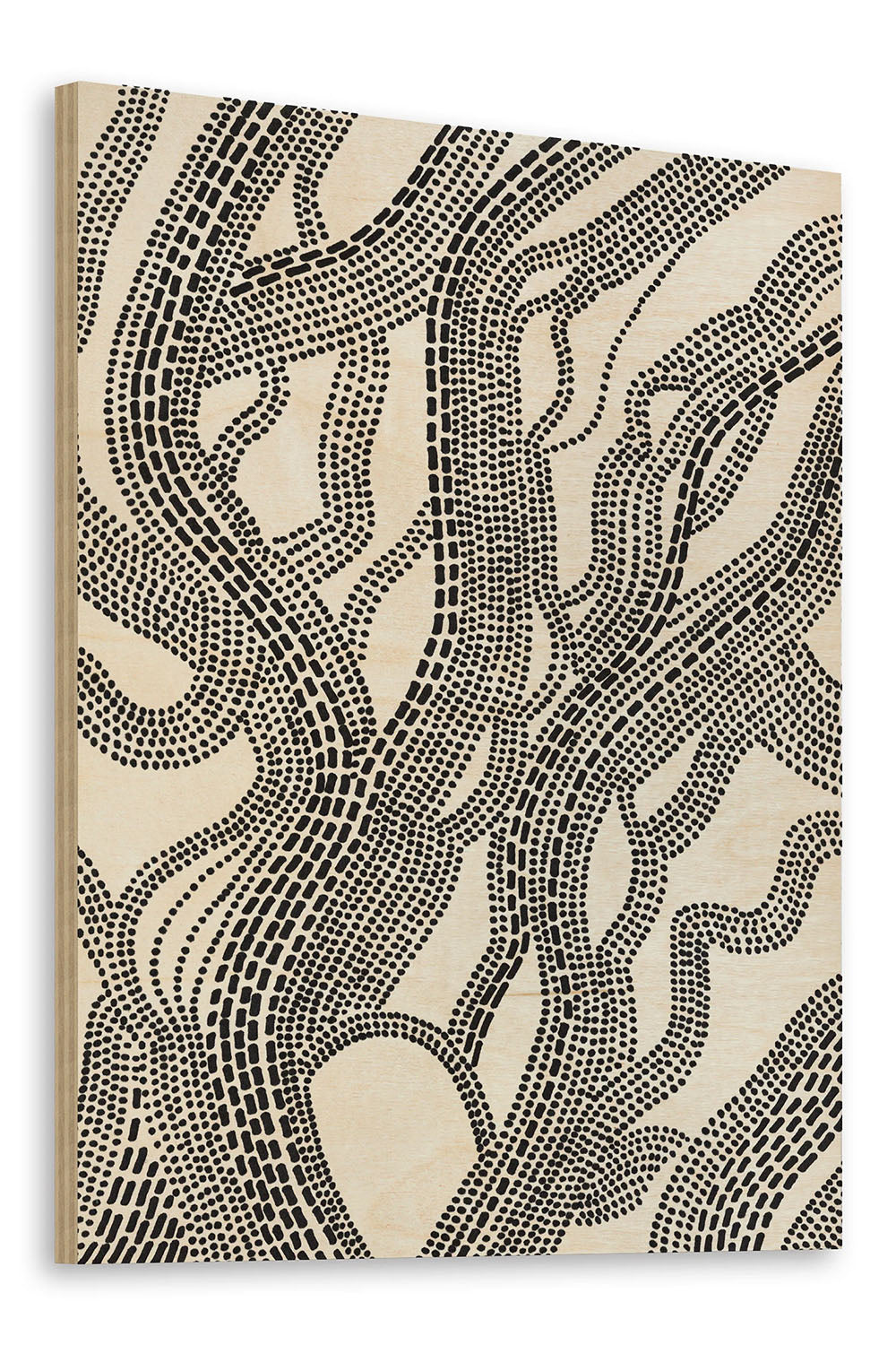 Dots and Dashes I Wood Art Print - Oakavia