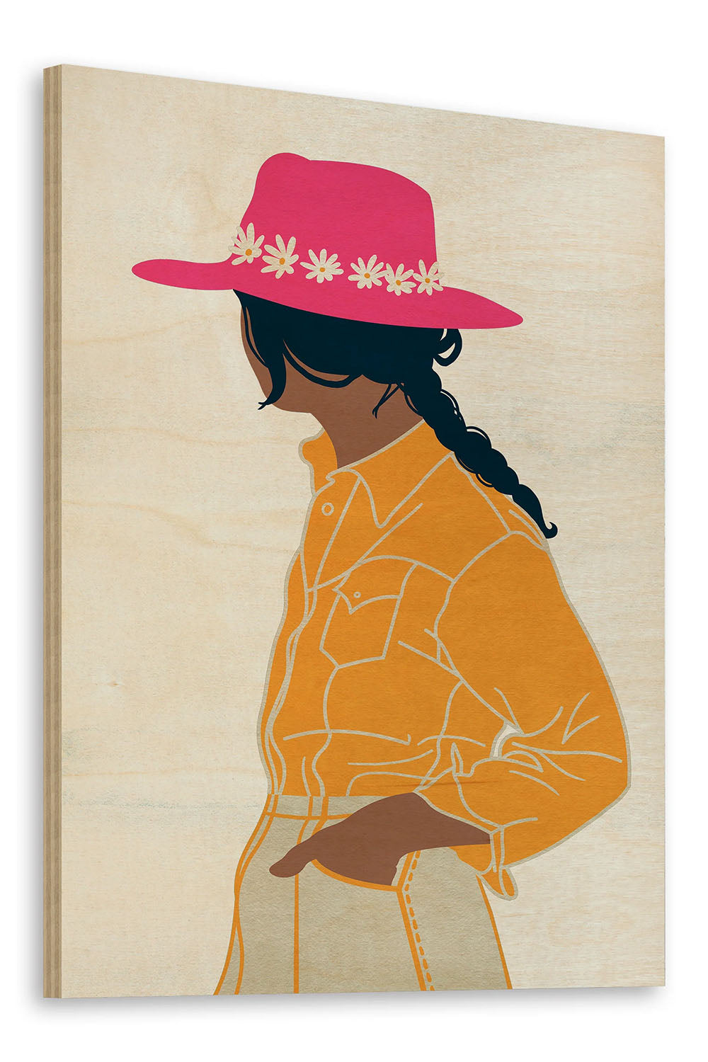 Cowgal I Wood Art Print - Oakavia