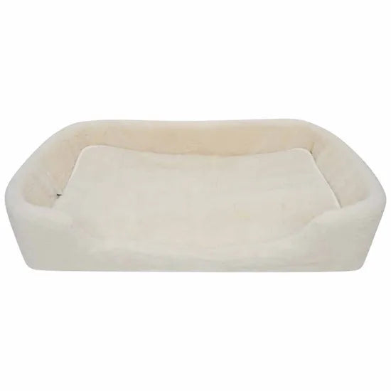 Merino Wool Pet Bed - natural (Medium/Large) white