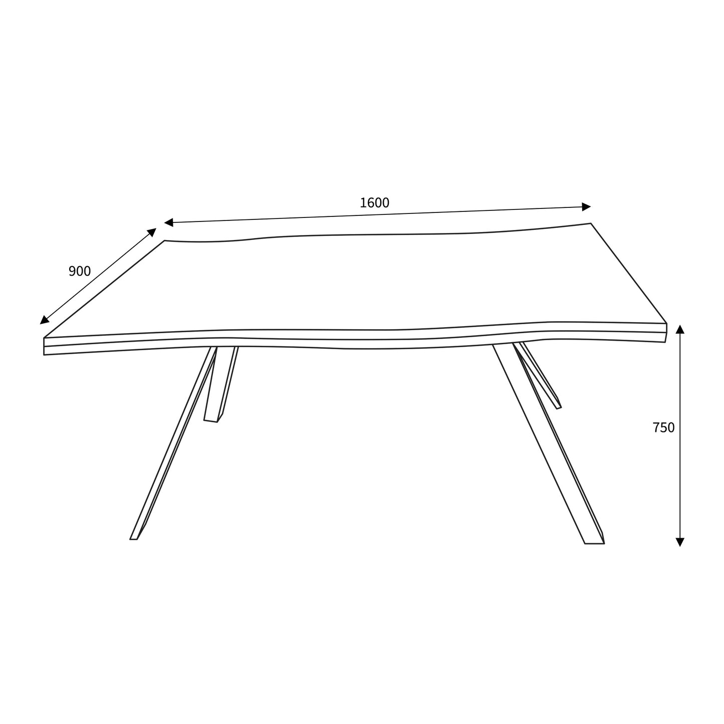 Narvik Medium Curved Dining Table