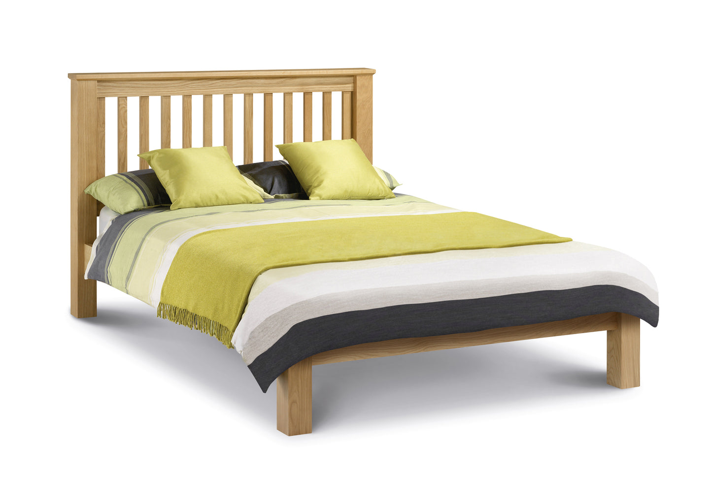 Amsterdam Oak Bed - Low Foot End 150cm King Size Julian Bowen