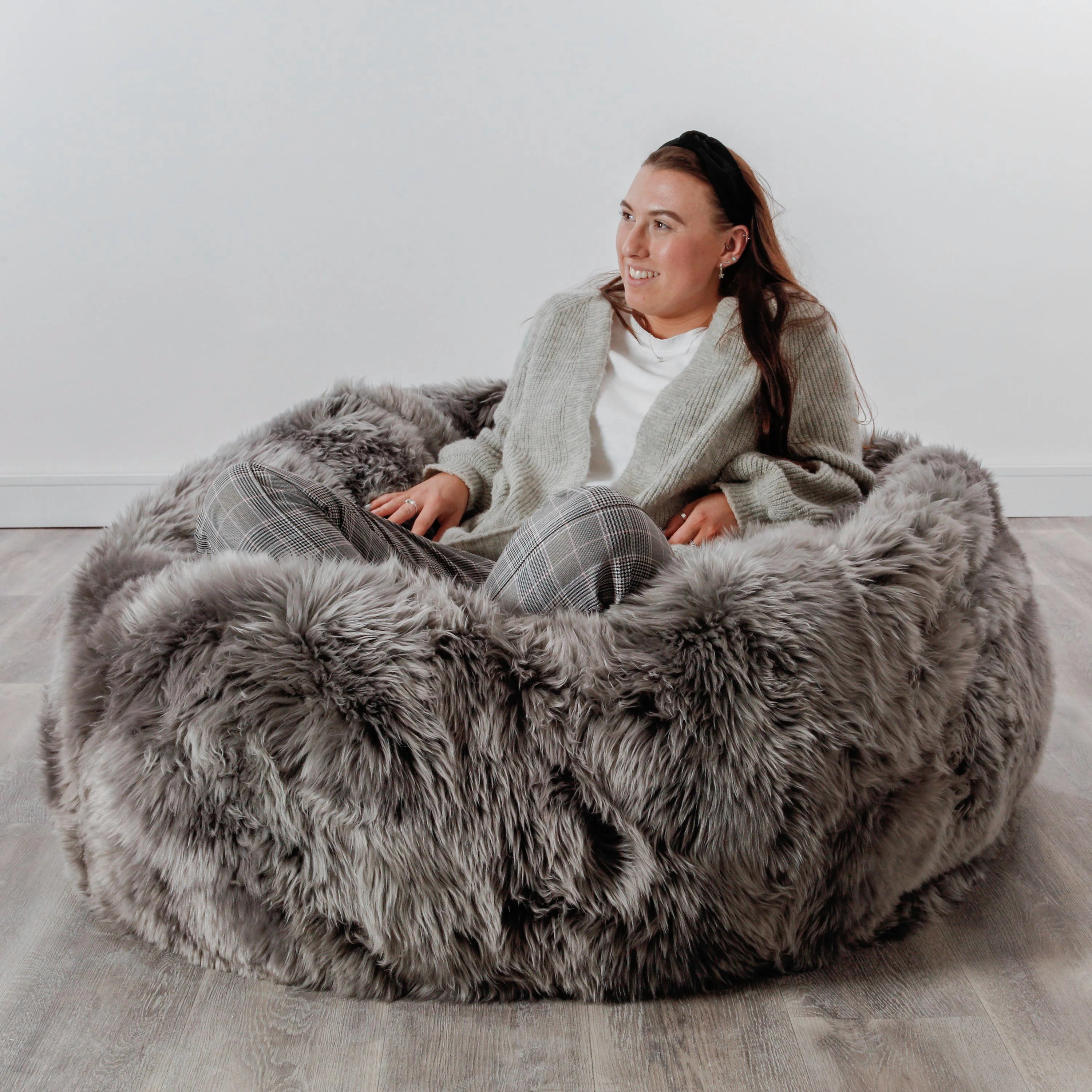 Sheepskin bean bag cover sale