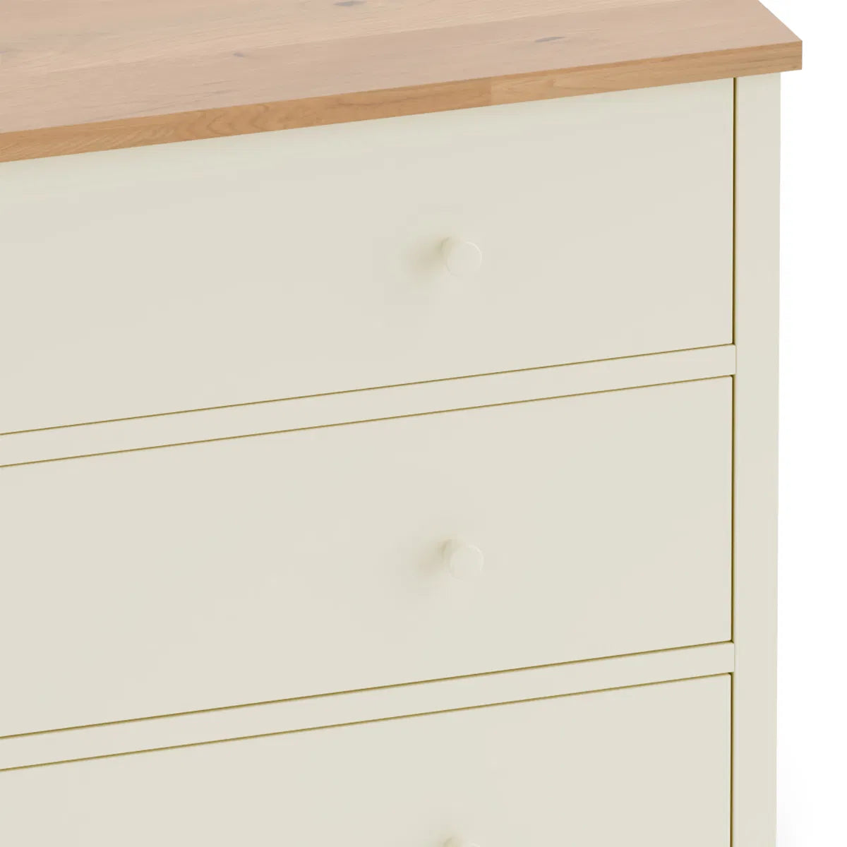 Coxmoor 3 Drawer Chest - Ivory & Oak
