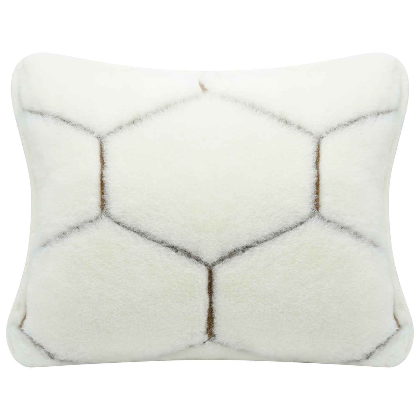 Cashmere Wool Cushion - Natural Hex 50 x 60cm - Oakavia