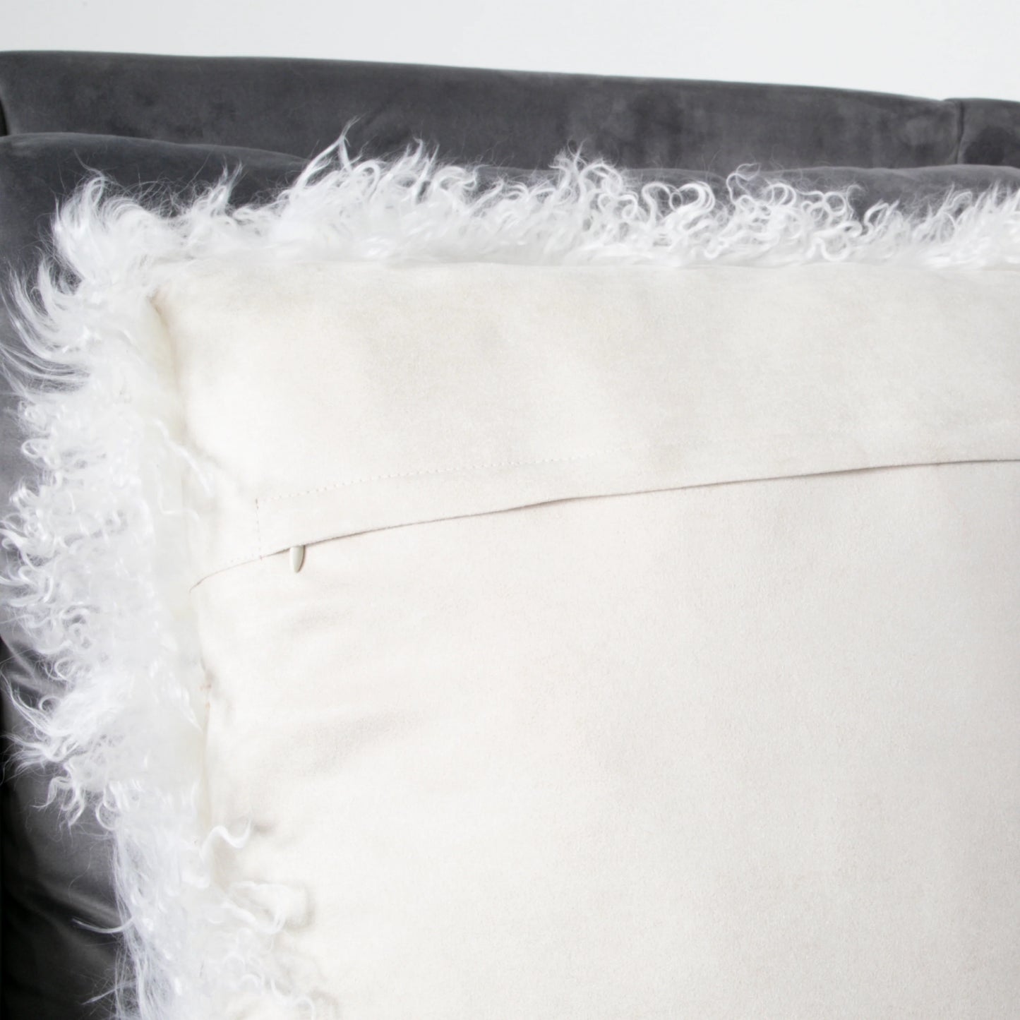 Natural Curly Sheepskin Cushion 45 x 45cm - Oakavia