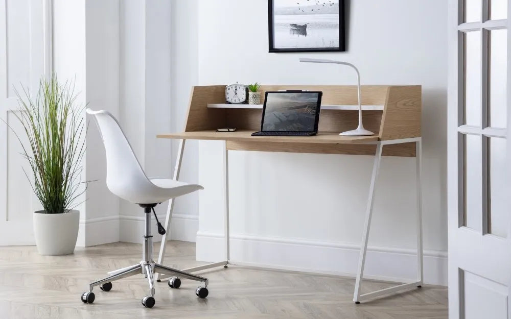 Erika Office Chair White/Chrome