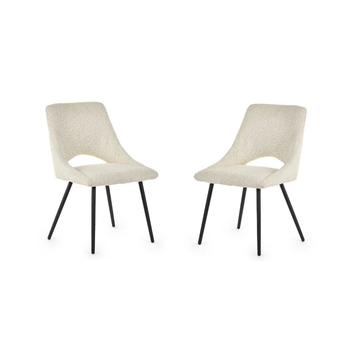IRIS BOUCLE DINING CHAIR - IVORY Julian Bowen