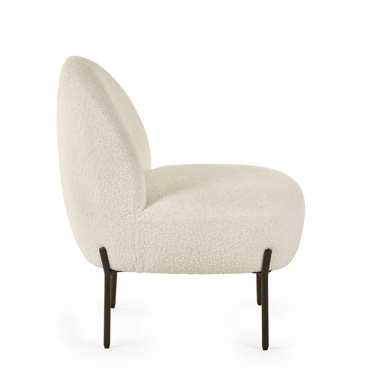 Lulu Boucle Accent Chair - Ivory Julian Bowen