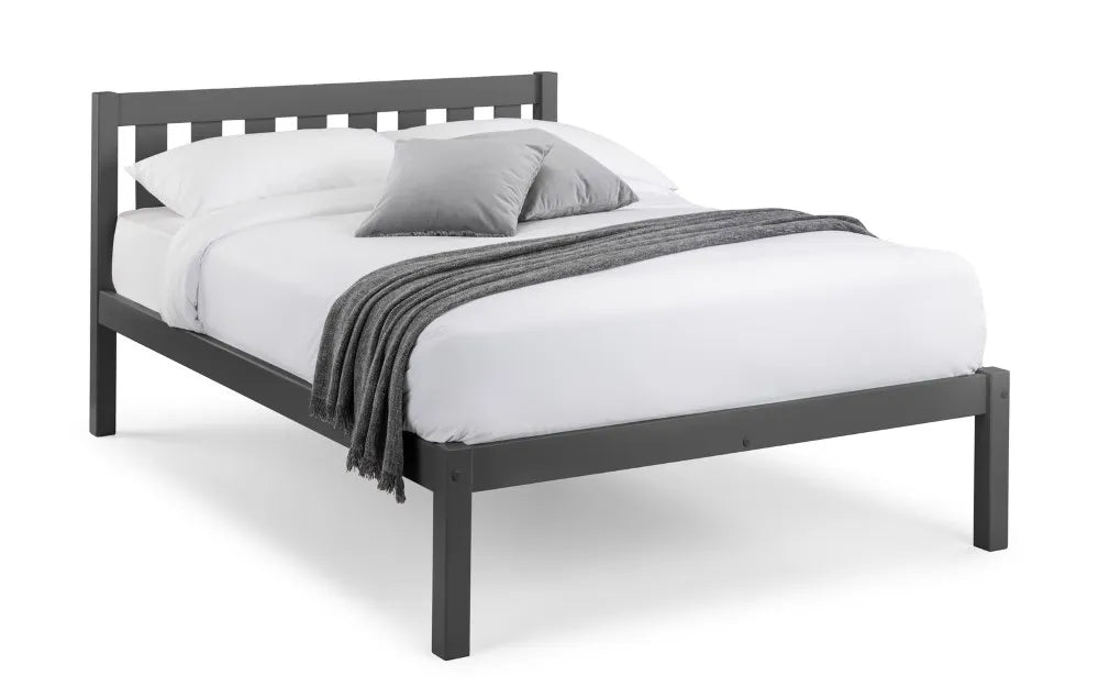 Luna Bed 135cm Double - Anthracite Julian Bowen