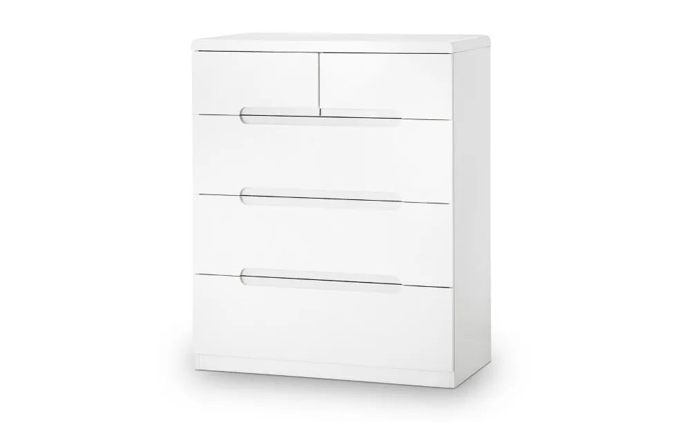 Manhattan 3+2 Drawer Chest- White Julian Bowen