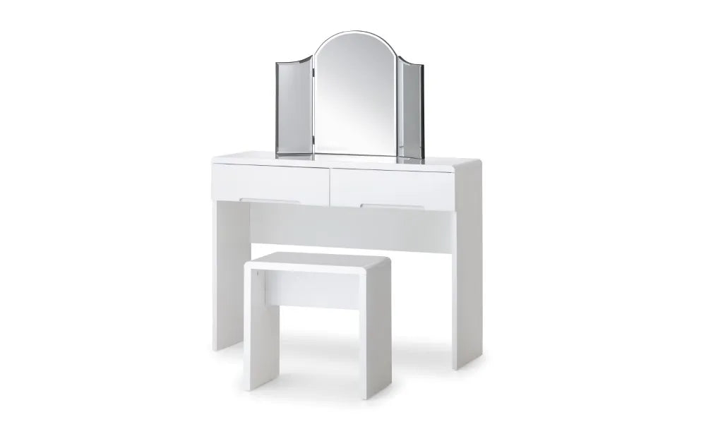 Manhattan Dressing Table With 2 Drawers- White Julian Bowen