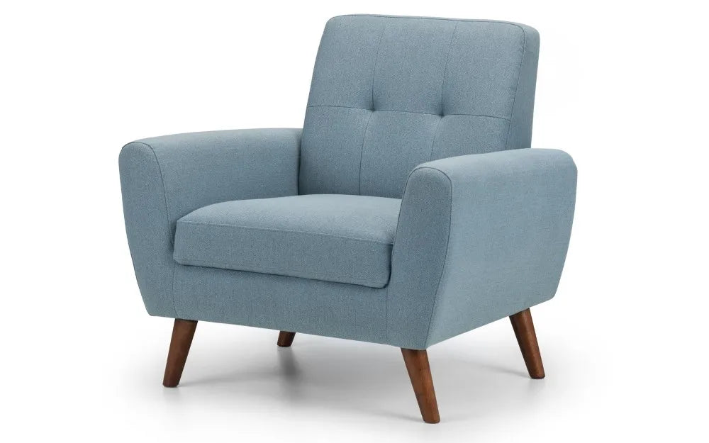 Monza Compact Retro Chair - Blue Julian Bowen