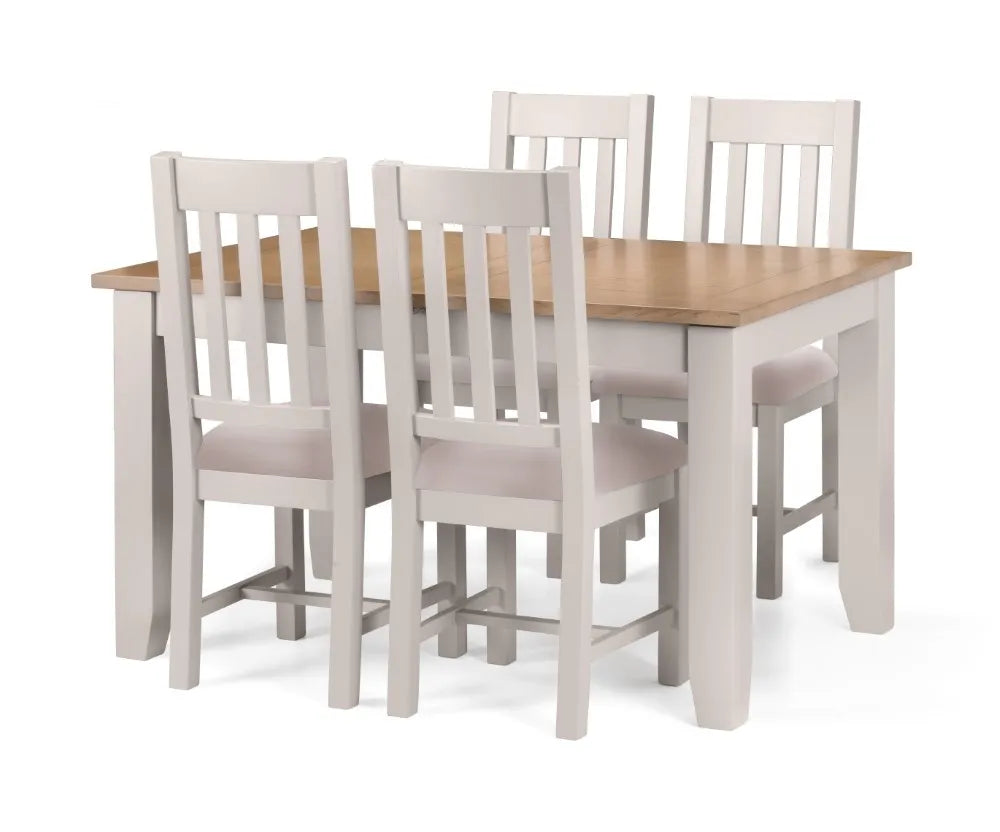 RICHMOND DINING CHAIR - ELEPHANT GREY/PALE OAK Julian Bowen