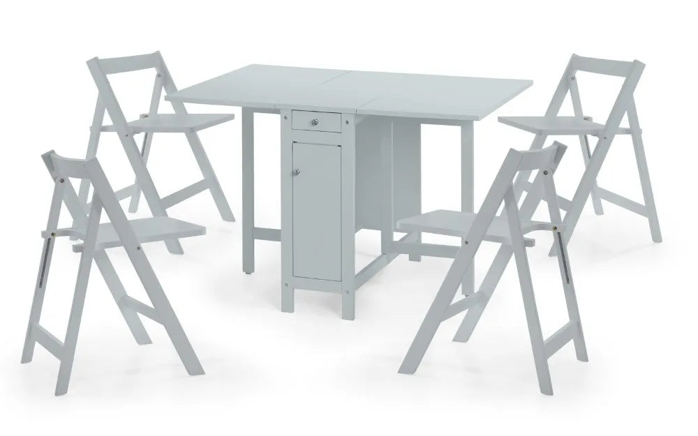 Savoy Dining Set - Light Grey Julian Bowen