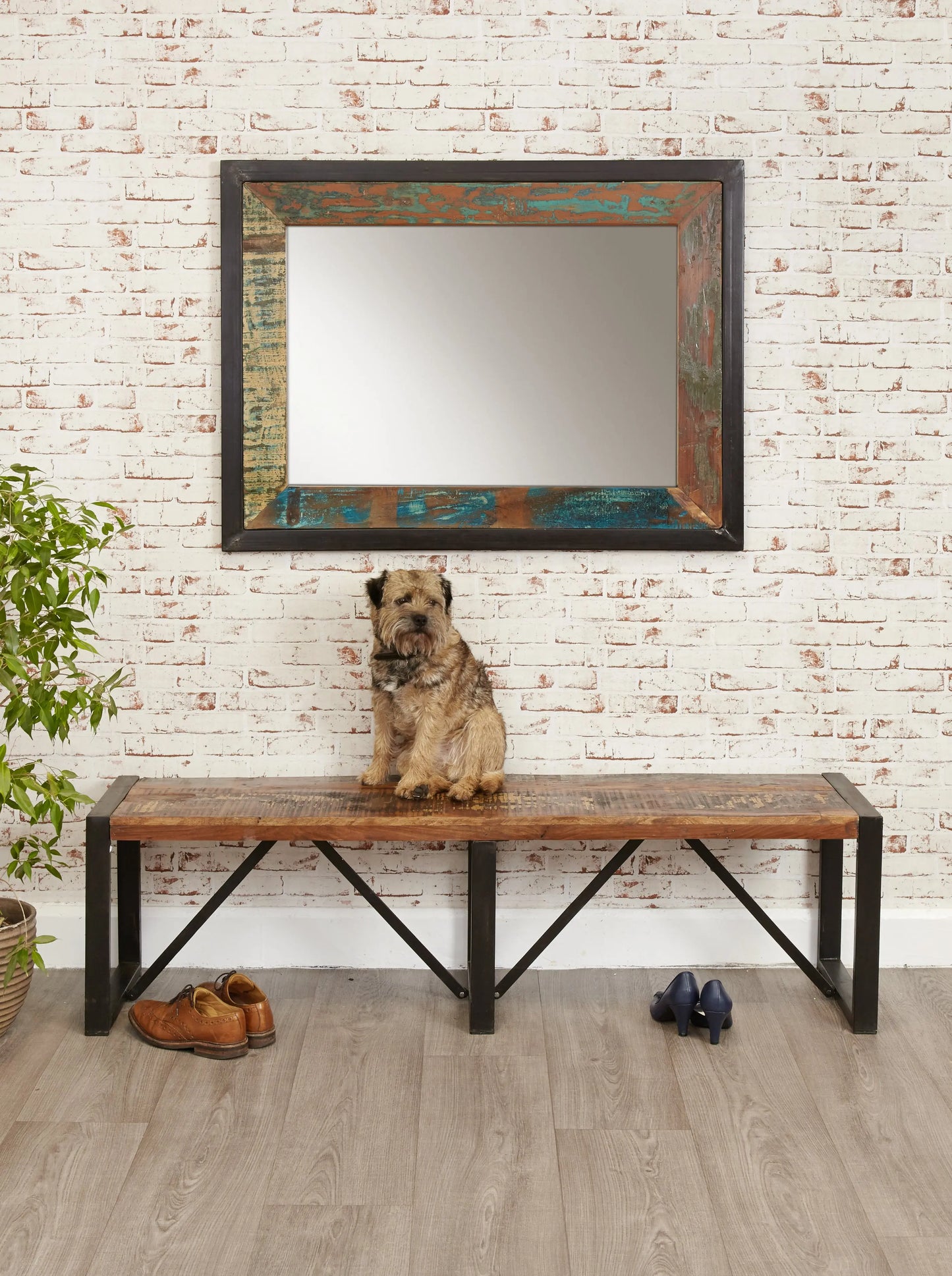 Wood Furniture UK - Shop Urban Chic Mirror large (Hangs landscape or portrait) - Oakavia