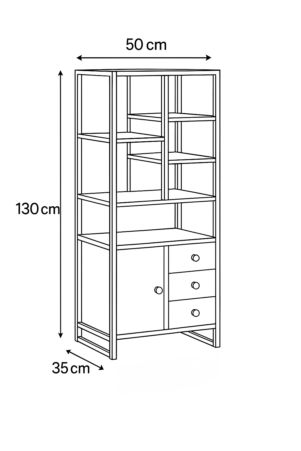 Ooki - Modular Tall With Doors / Drawers / Shelves