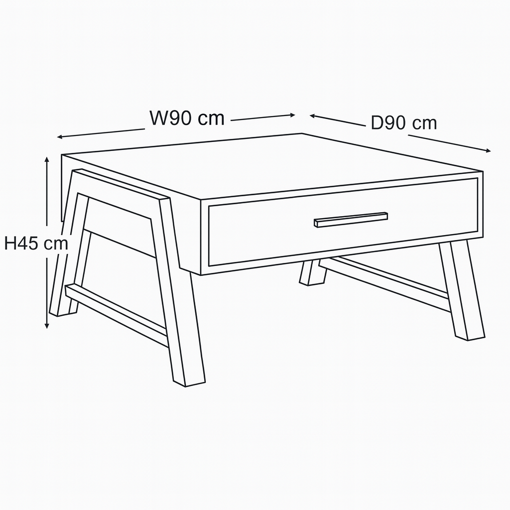 Trinity - Reclaimed Square Coffee Table
