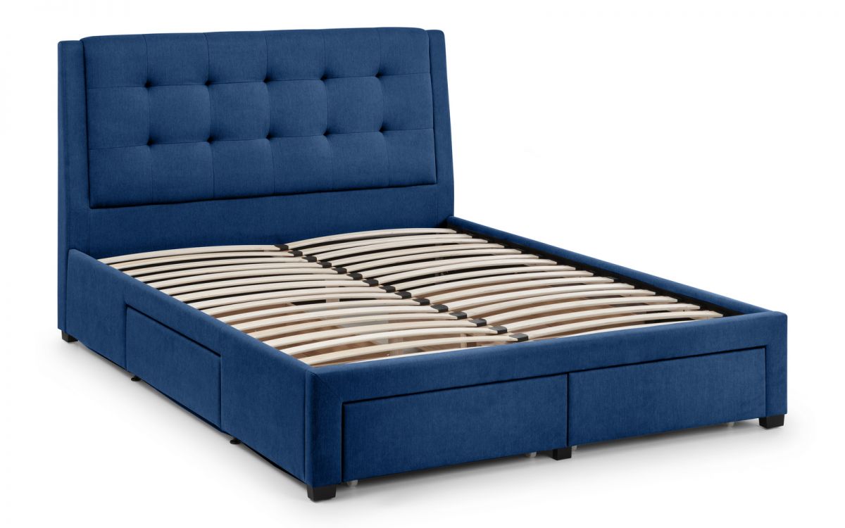 Fullerton 4 Drawer 180cm Super King Size Bed - Blue Julian Bowen