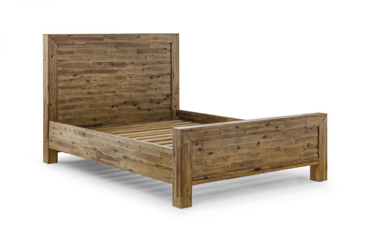 Hoxton Bed 150cm King Size - Rustic Oak Julian Bowen
