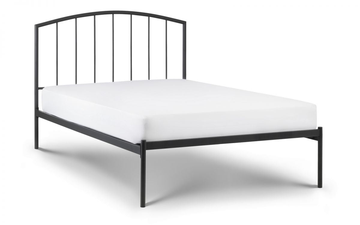 Onyx Bed 90cm Single - Satin Grey Julian Bowen