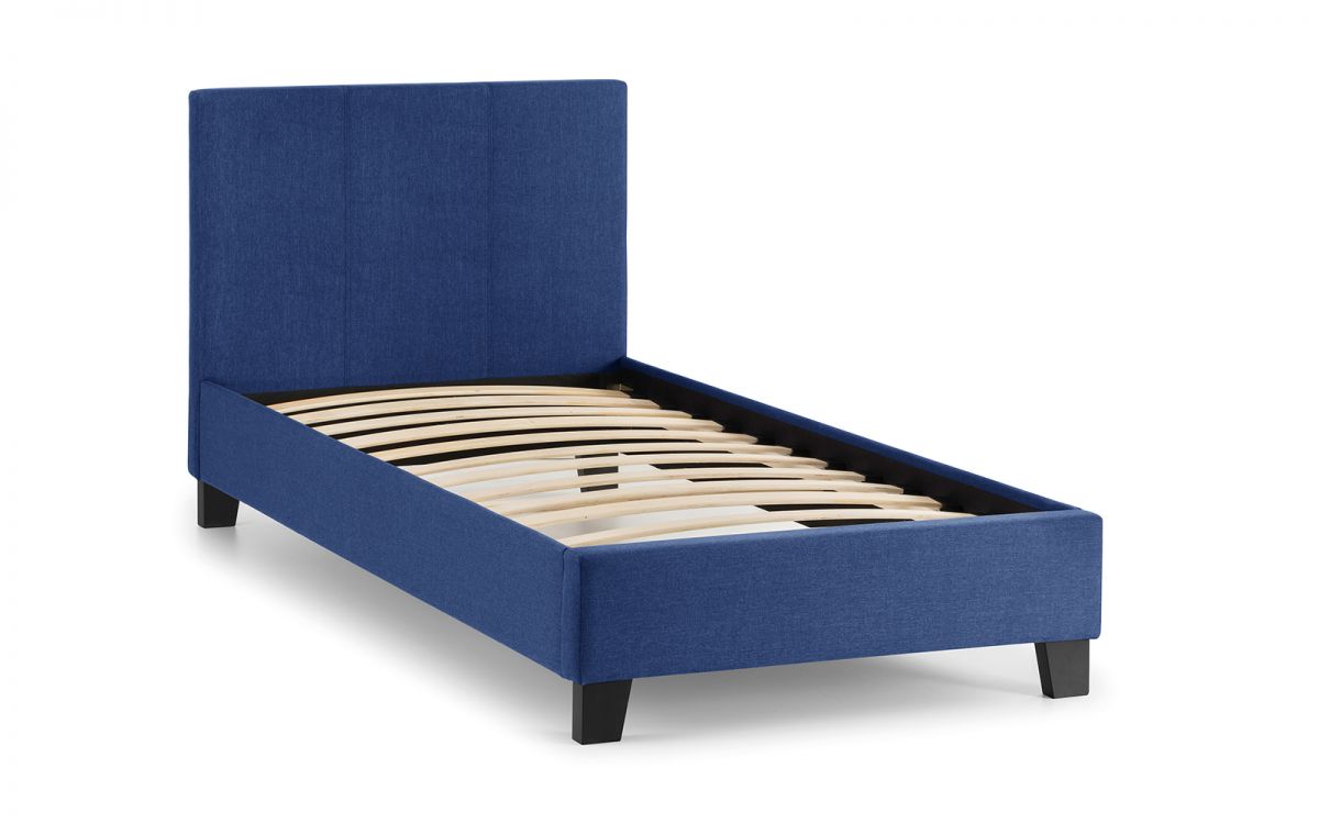 Rialto Dark Blue Linen 90cm Single Julian Bowen