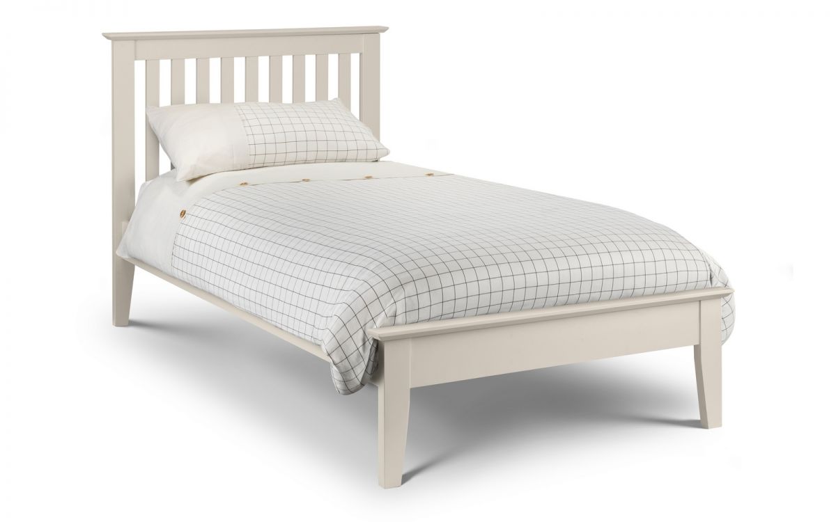Salerno Shaker Bed 90cm Single - Ivory Julian Bowen