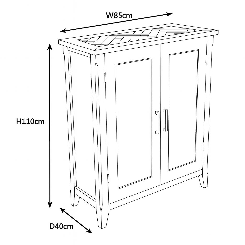Signature Blue Shoe Storage Cupboard