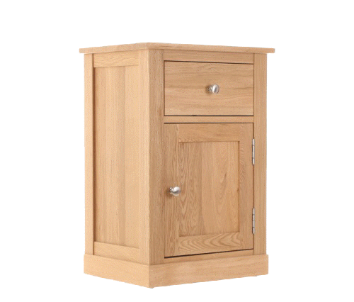 Wood Furniture UK - Shop Mobel Oak One Door one Drawer Lamp Table - Oakavia