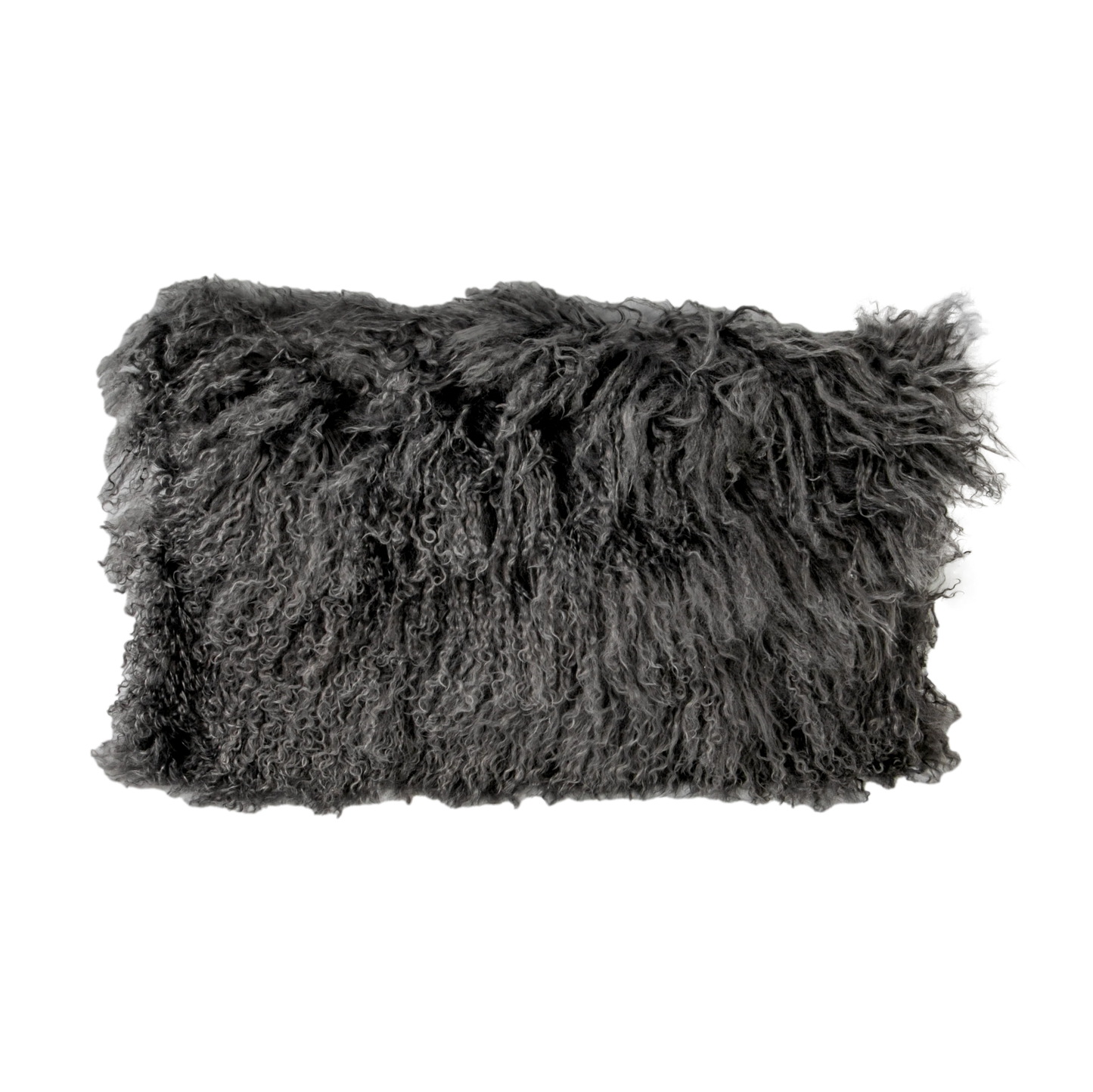 Grey Curly Sheepskin Cushion 30x50cm - Oakavia