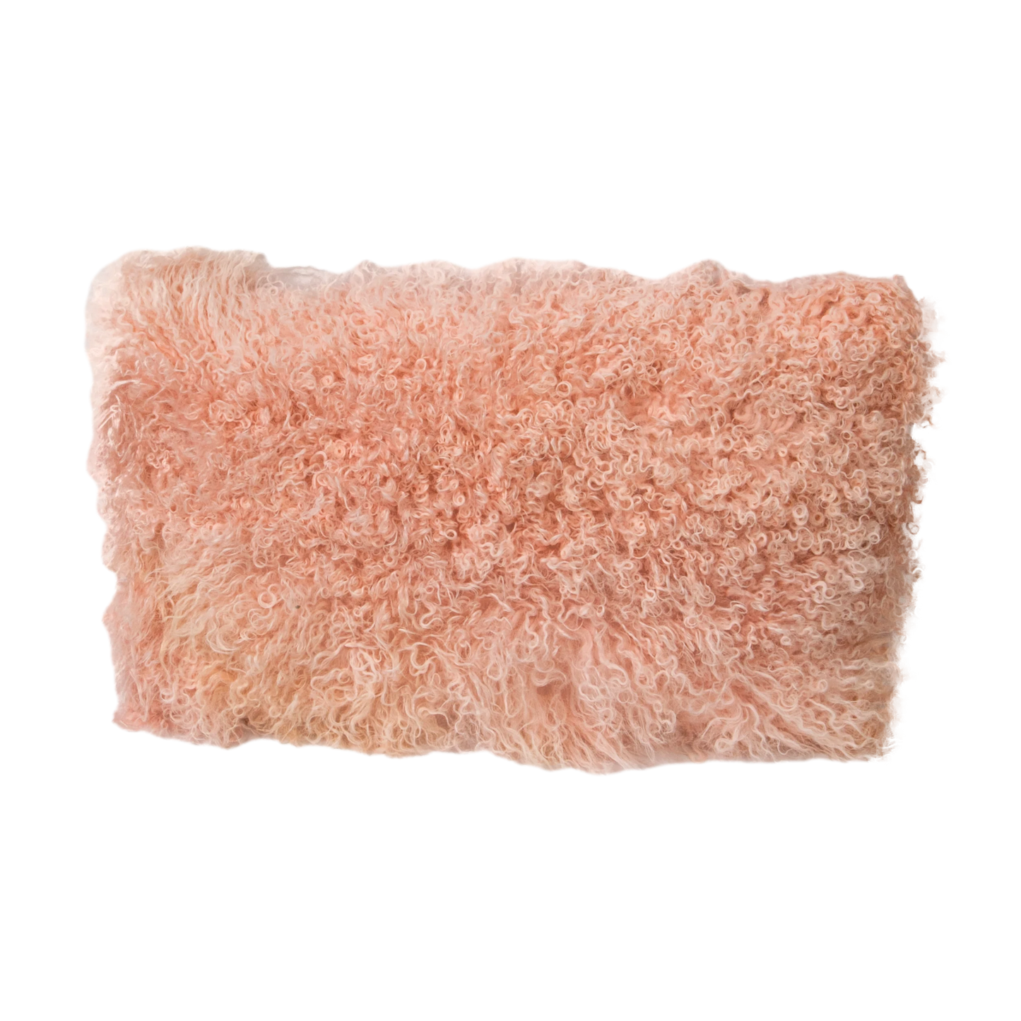 Pink Curly Sheepskin Cushion 30 x 50cm - Oakavia