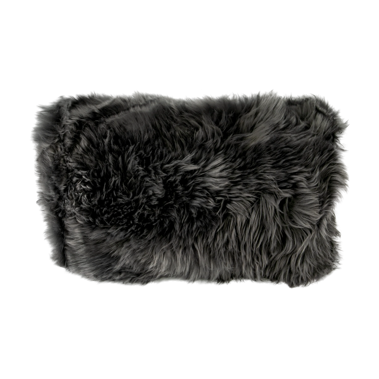 Grey Long Hair Sheepskin Cushion 30 x 50cm - Oakavia