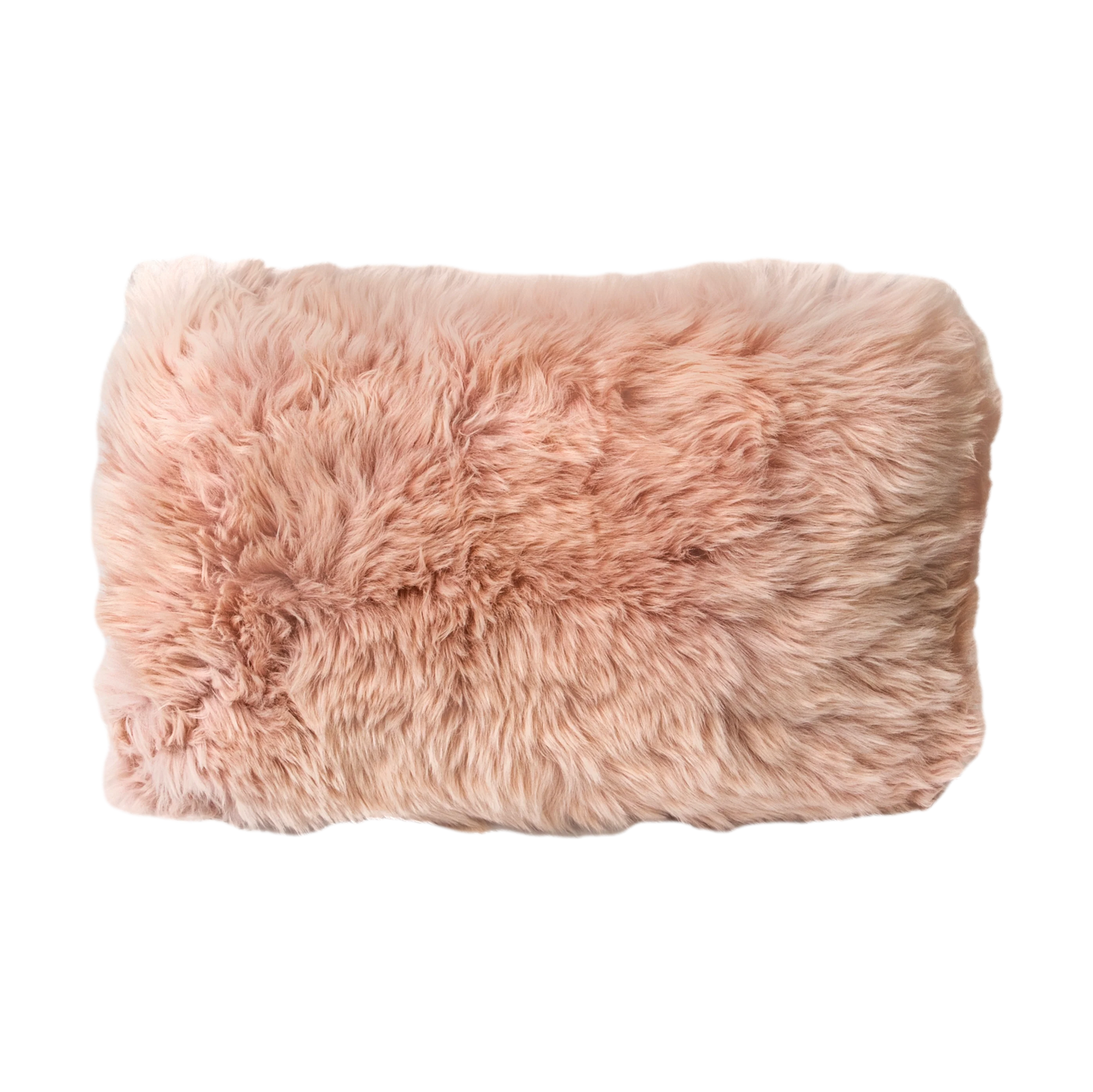 Pink Long Hair Sheepskin Cushion 30 x 50cm - Oakavia