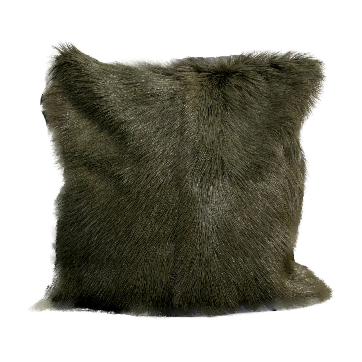 Forest Green Goatskin Cushion 45 x 45cm - Oakavia