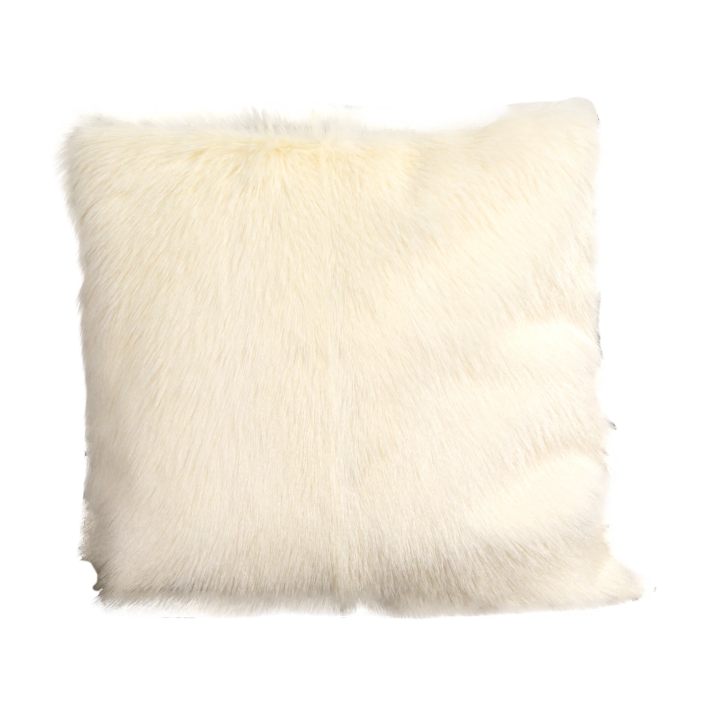Ivory Goatskin Cushion 45 x 45cm - Oakavia