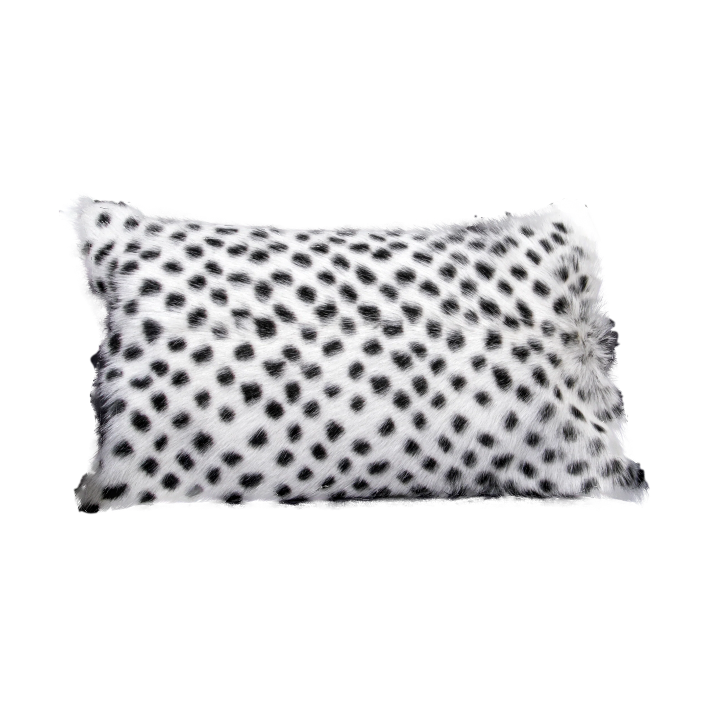 Black Dot Goatskin Print Cushion 30 x 50cm - Oakavia