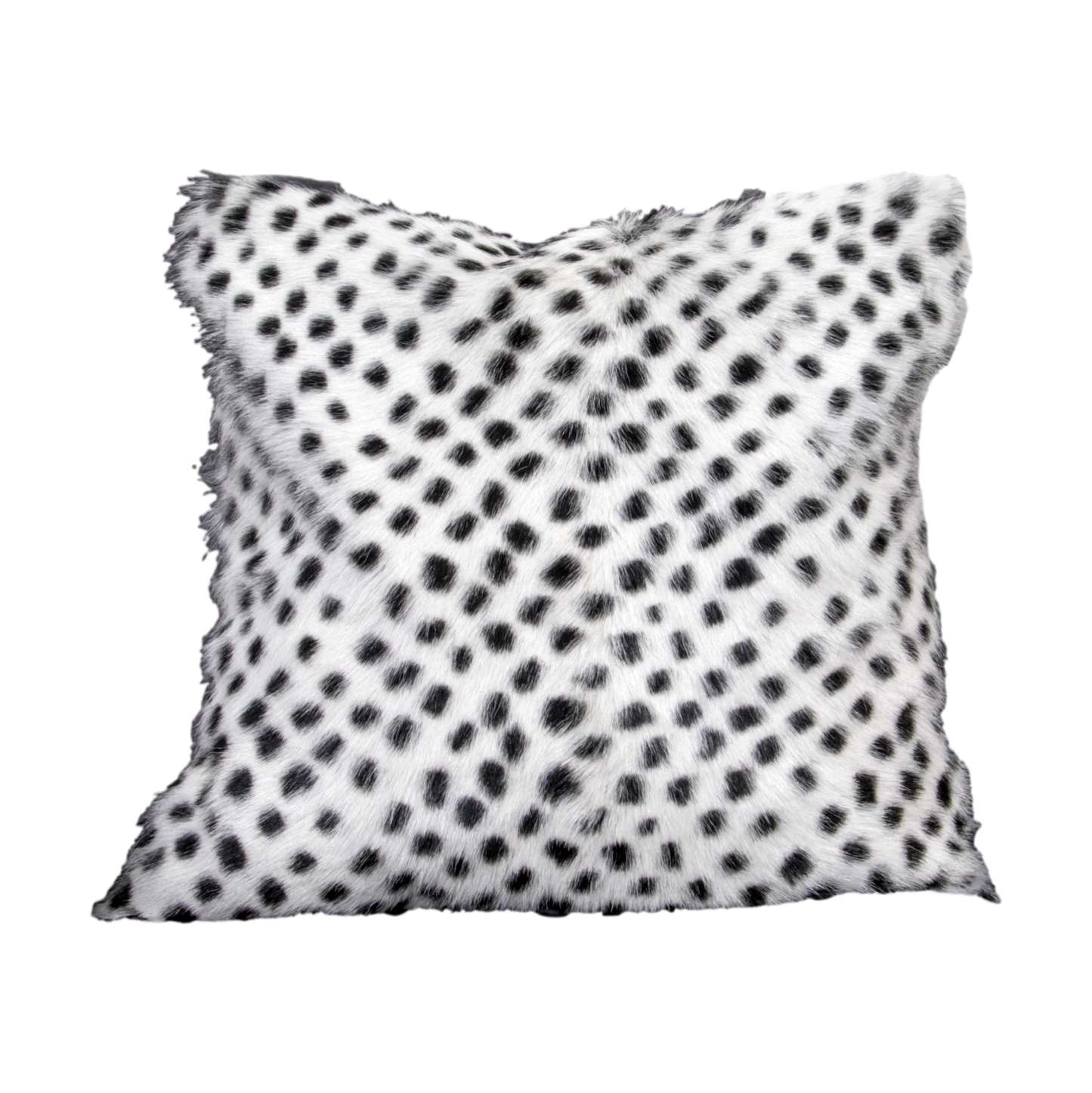 Black Dot Goatskin Print Cushion 45 x 45cm - Oakavia