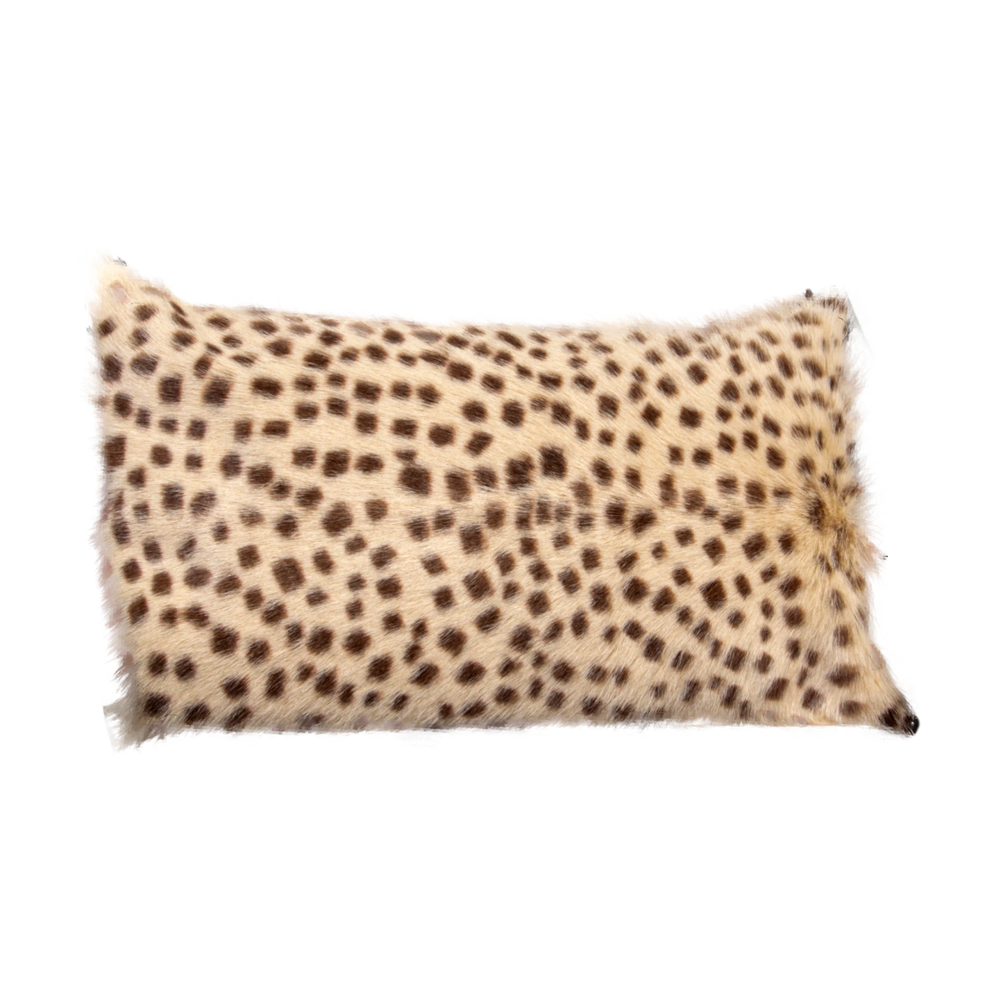 Brown Leopard Goatskin Print Cushion 30 x 50cm - Oakavia