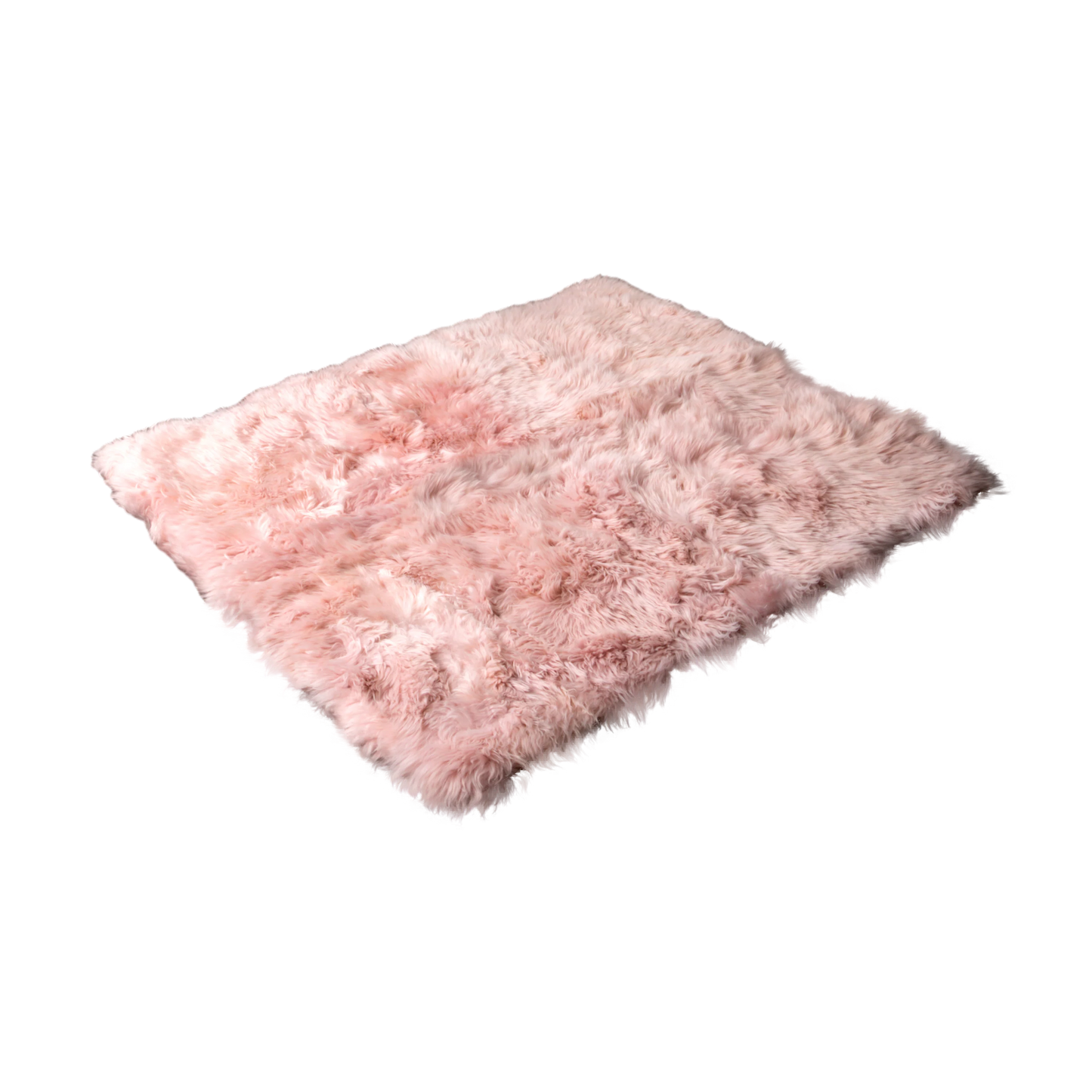 Pink Rectangle Sheepskin Rug - 130 x 150cm - Oakavia