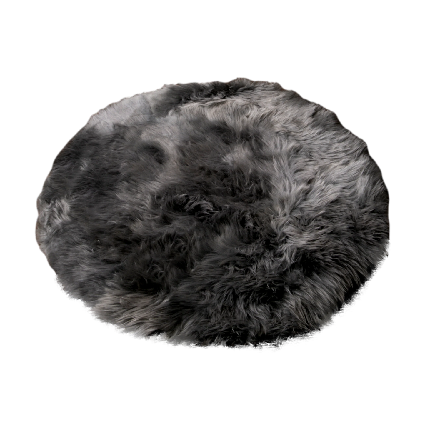 Grey Round Sheepskin Rug - 70cm - Oakavia