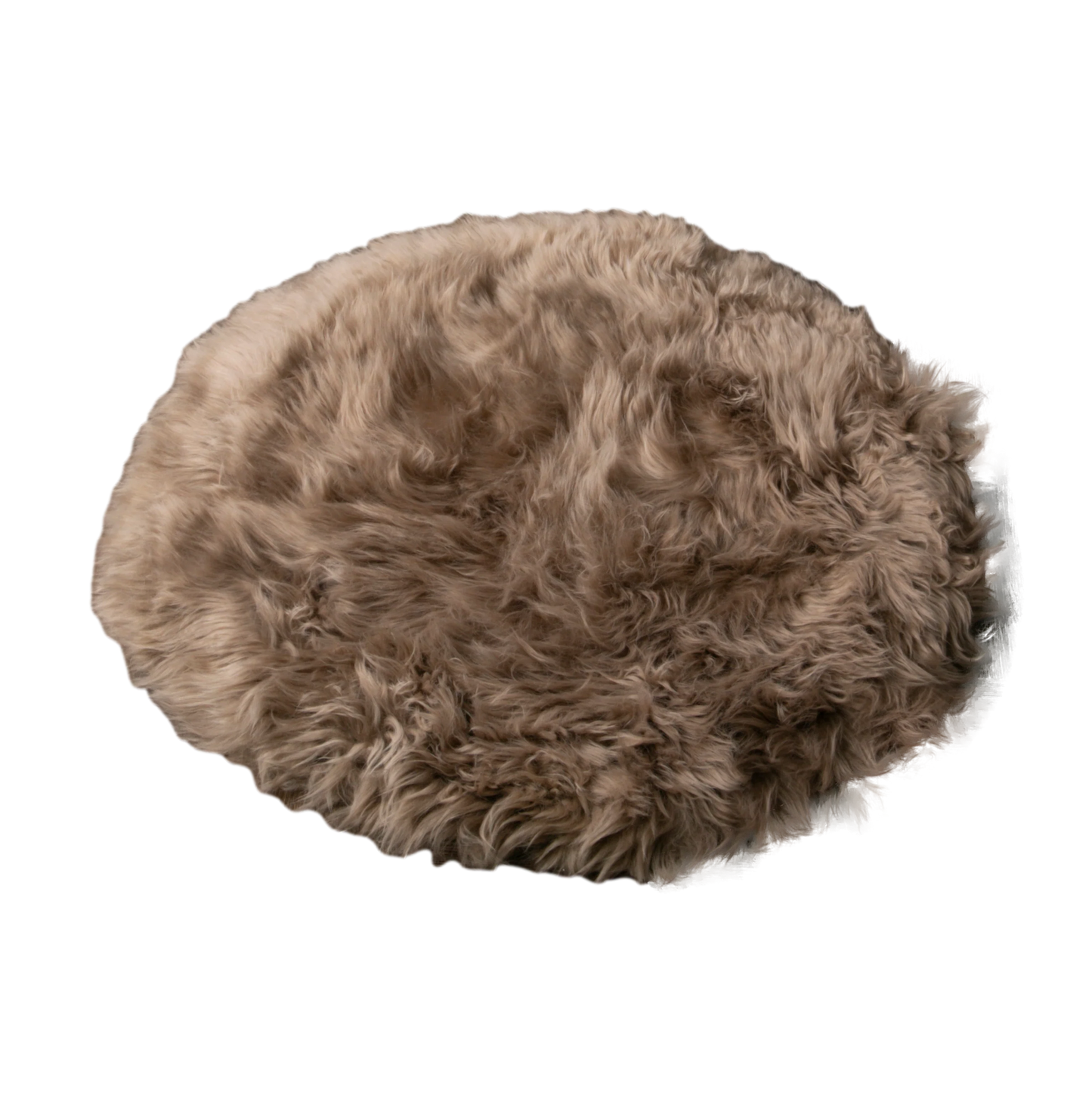 Light Brown Round Sheepskin Rug - 70cm - Oakavia