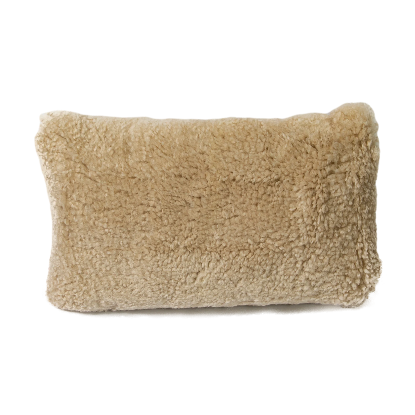 Beige Short Pile Sheepskin Cushion 30 x 50cm - Oakavia