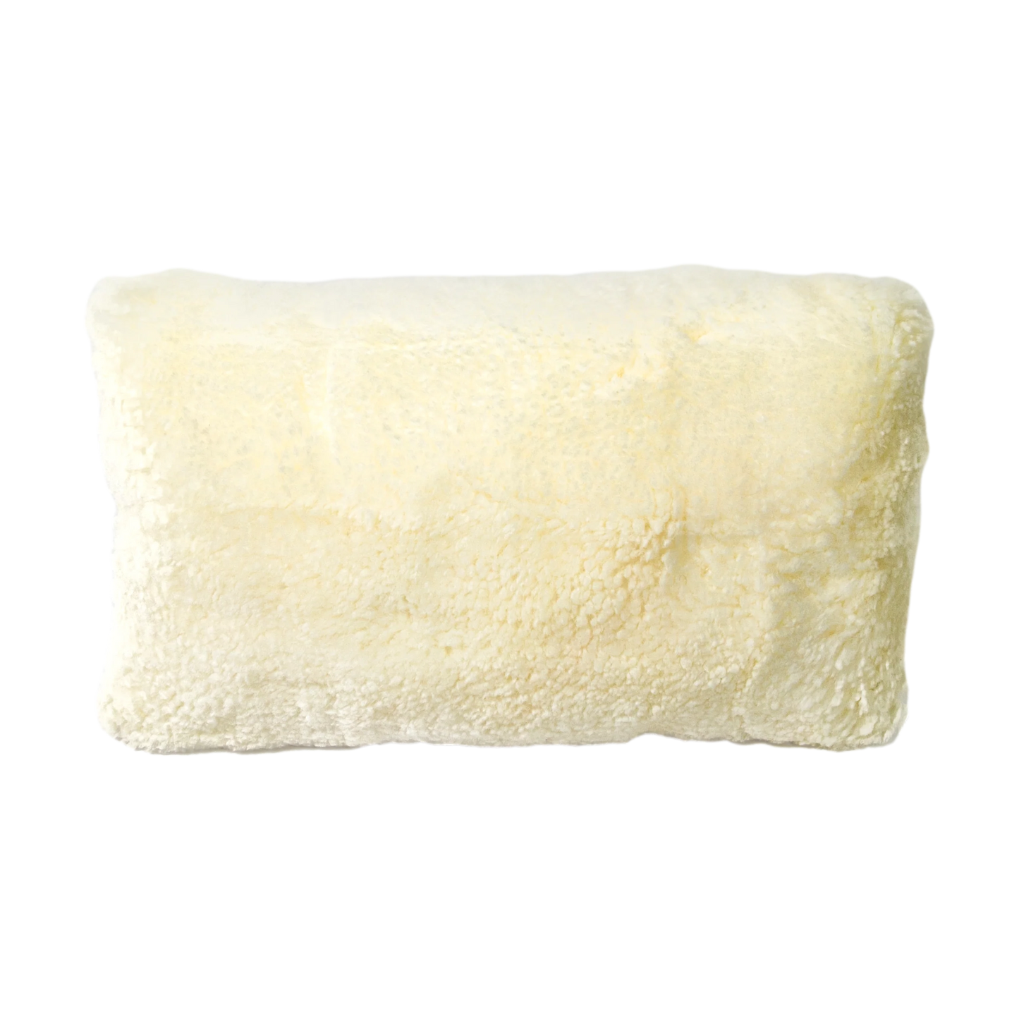 Ivory Short Pile Sheepskin Cushion 30 x 50cm - Oakavia