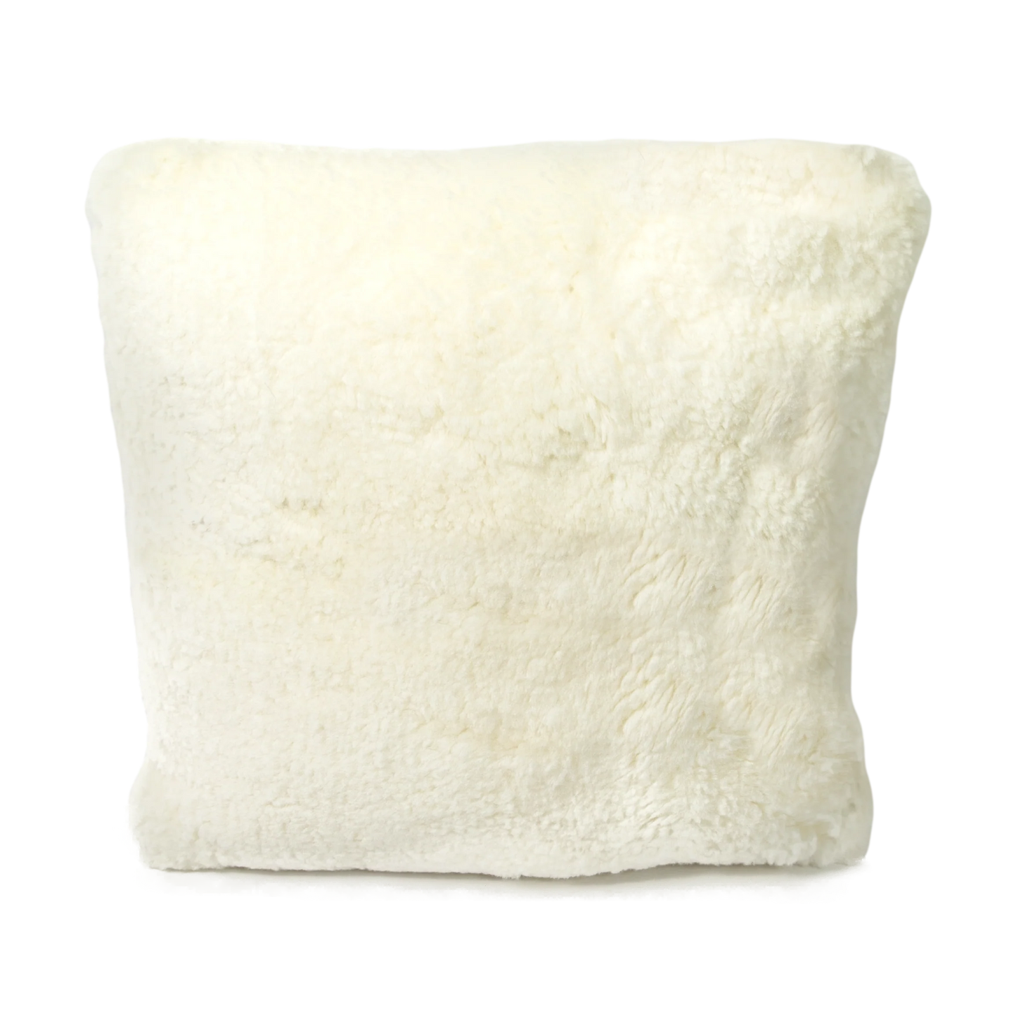 Ivory Short Pile Sheepskin Cushion 45 x 45cm - Oakavia