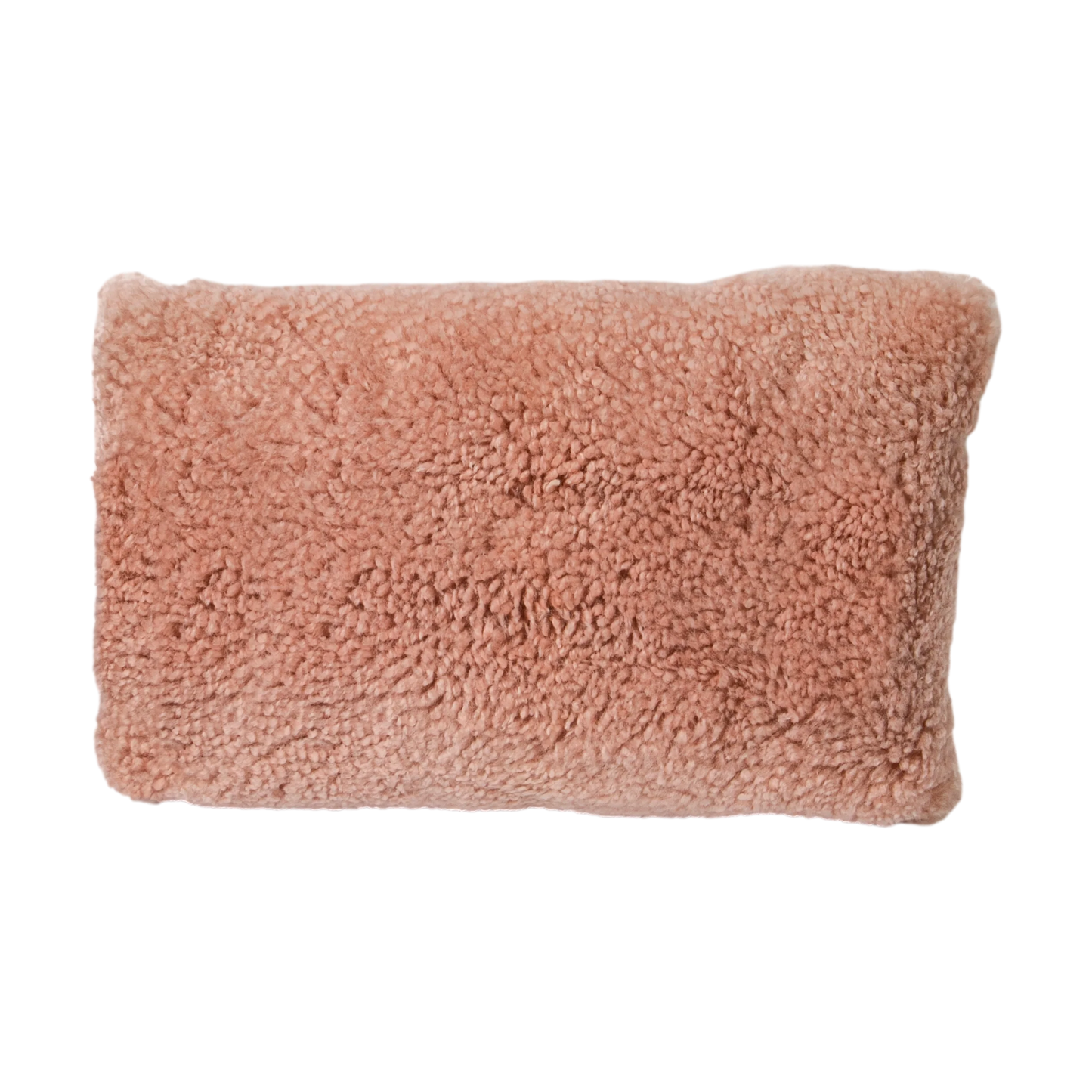 Pink Short Pile Sheepskin Cushion 30 x 50cm - Oakavia