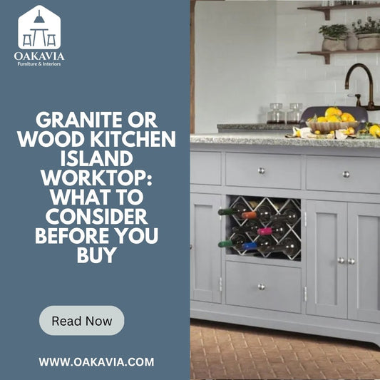Granite or wood kitchen island worktop guide - Oakavia