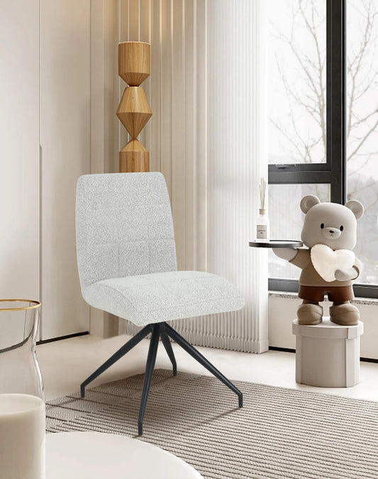 Laurel Boucle Smoke Grey Dining Chair (Set of Two)