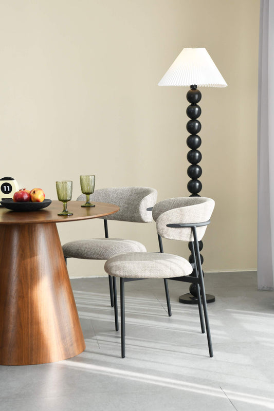 Marisa Tweed Oatmeal Dining Chair (Set of Two)